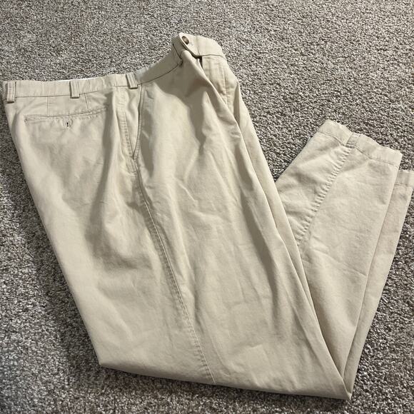 Hiltl Pants Mens 34 Khaki Tan Dress Trousers See Image For Sizing Blokecore - Picture 1 of 9